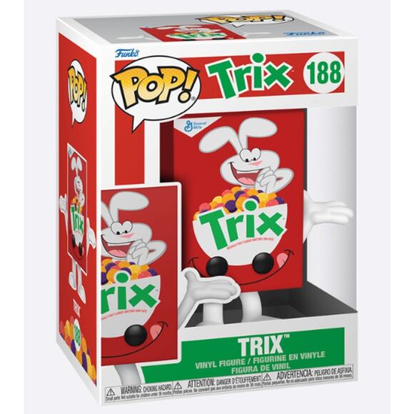 NEW Funko POP! Trix Cereal Box Vaulted Vinyl Figurine #188 General Mills Rabbit - Picture 1 of 2